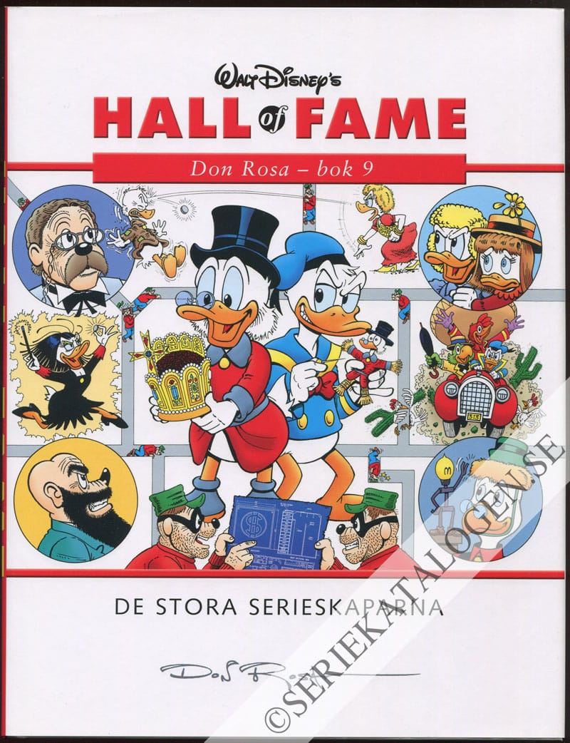 Framsida på Walt Disney's Hall of fame - De stora serieskaparna Don Rosa - bok 9 (2009)