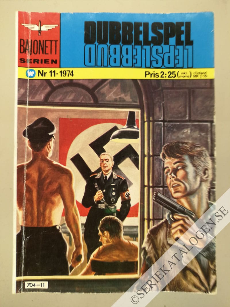 Framsida på Bajonettserien #11 - Dubbelspel (1974)