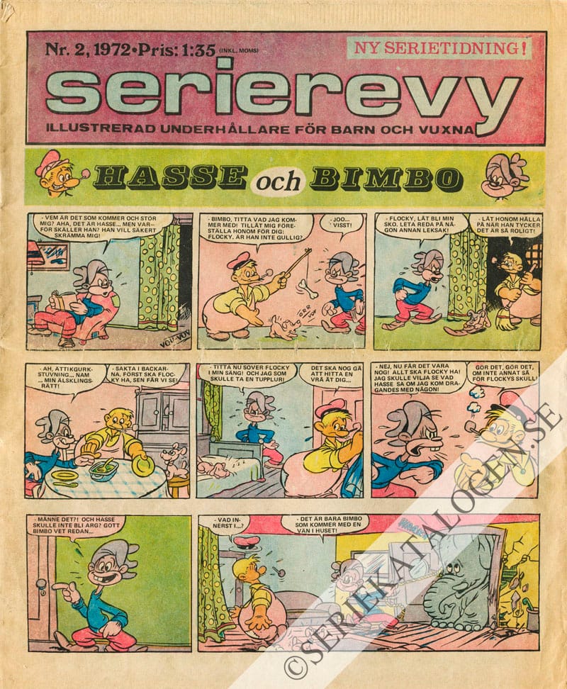 Framsida på Serierevy #2 (1972)