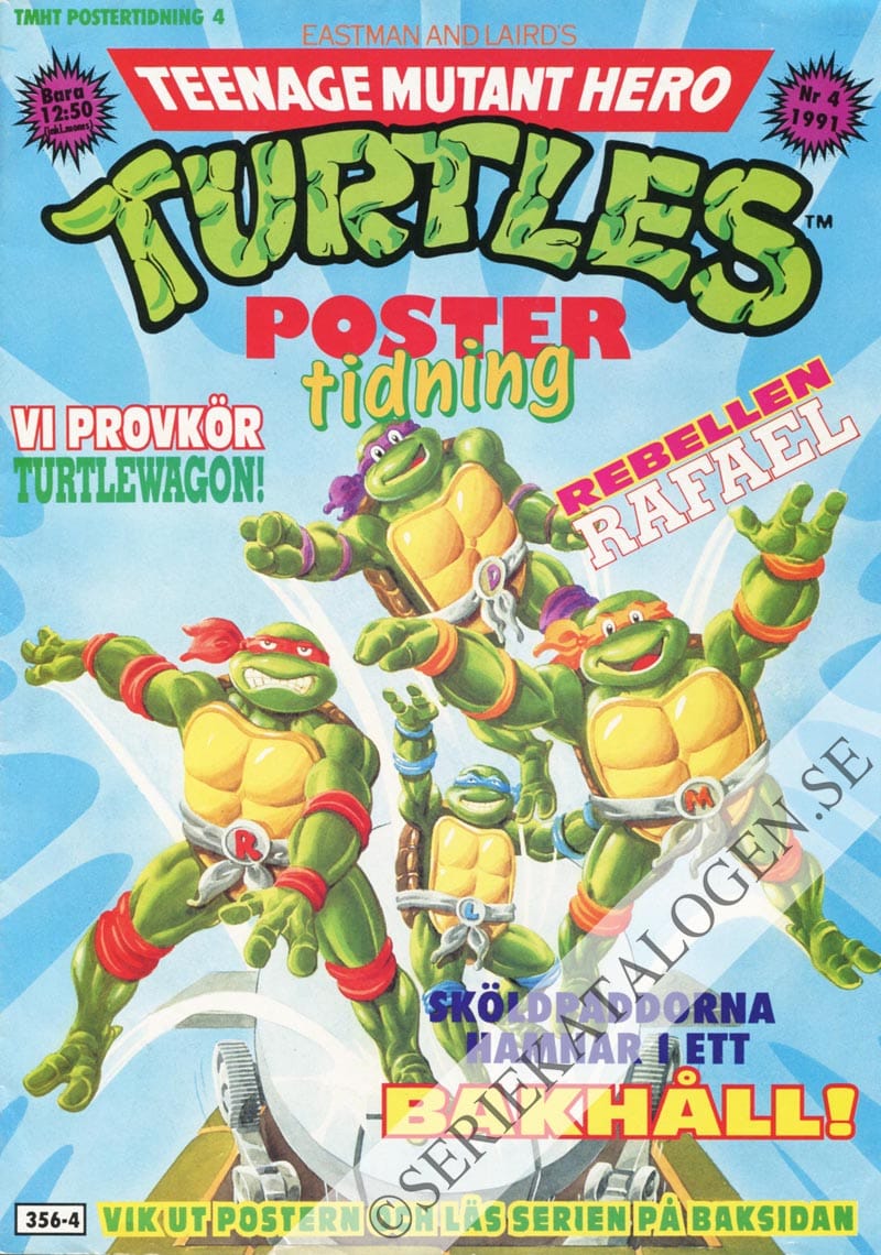 Framsida på Teenage mutant hero turtles postertidning Rafael (1991)