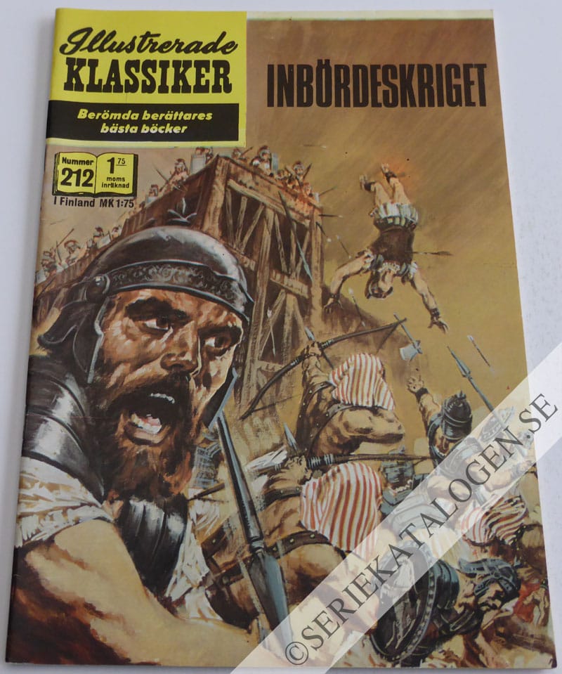 Framsida på Illustrerade Klassiker #212 - Inbördeskriget (1972)