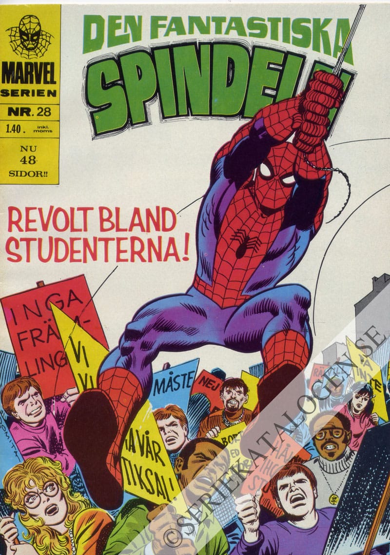 Framsida på Marvelserien Revolt bland studenterna! (1969)