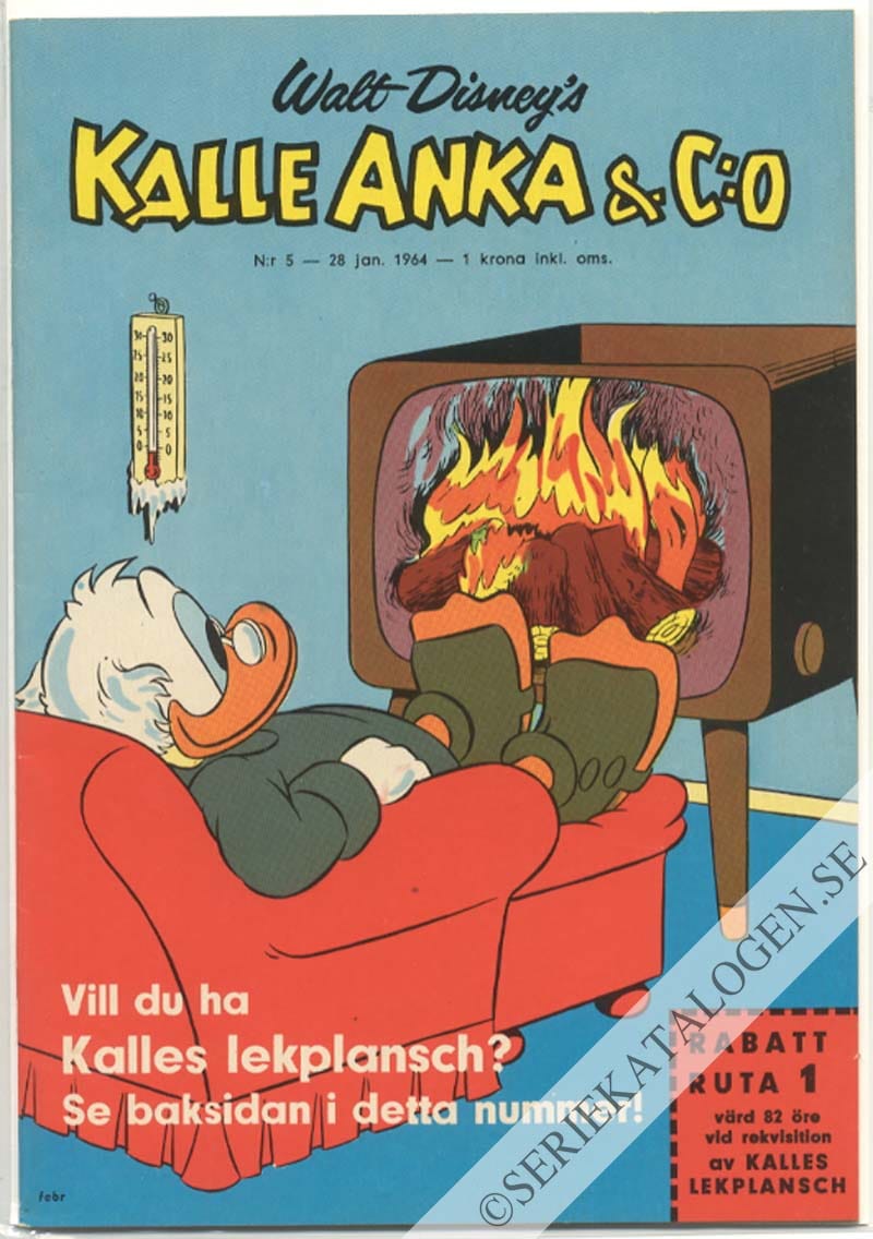 Framsida på Kalle Anka & C:o #5 (1964)