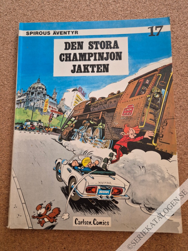 Framsida på Spirous äventyr Den stora champinjonjakten (1980)