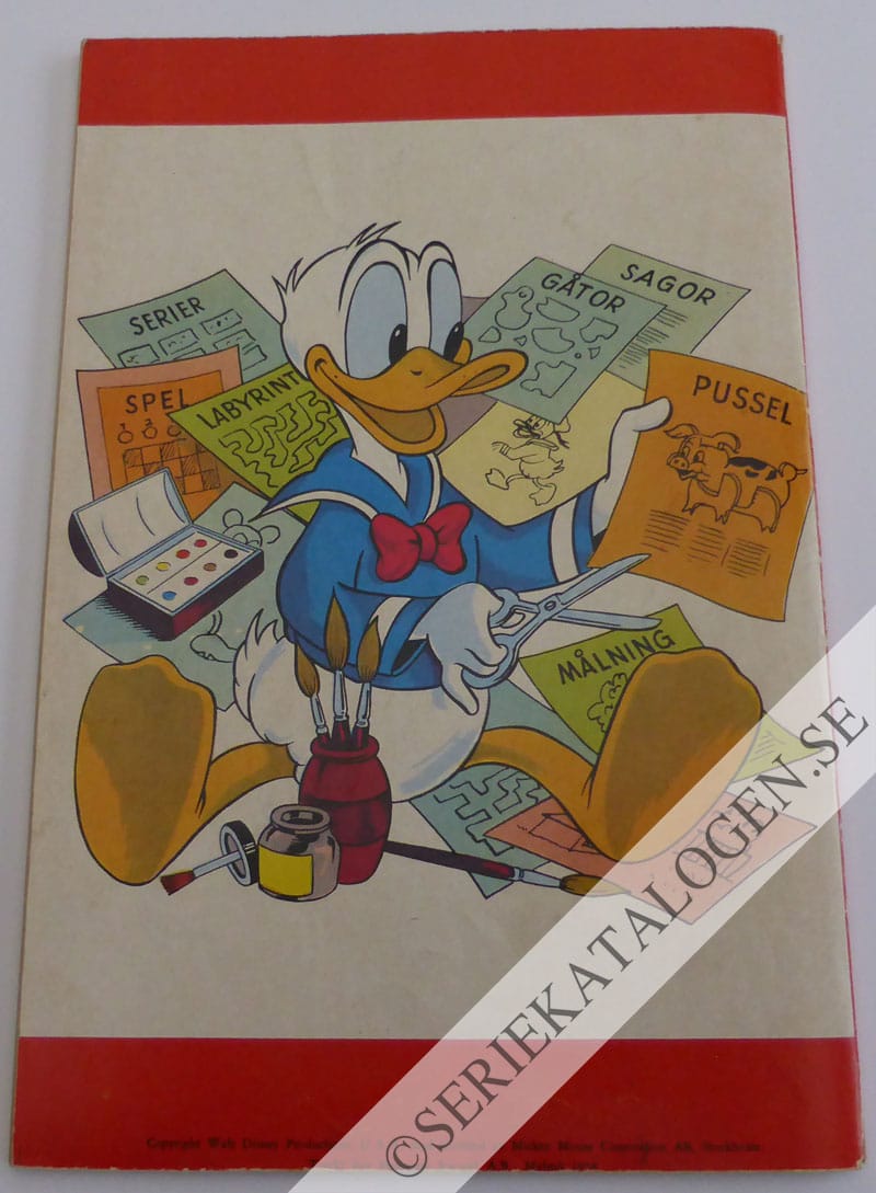Baksida på Kalle Ankas sommarlov (1958)