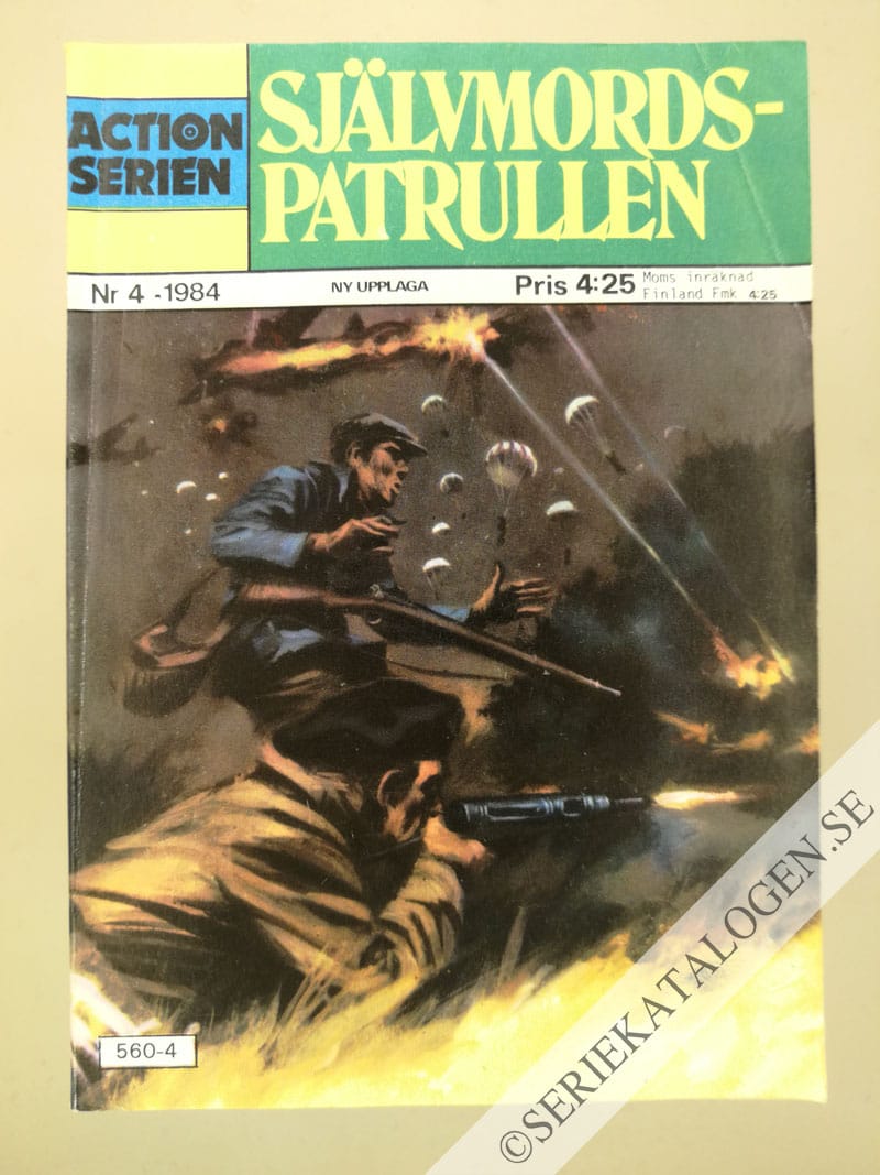 Framsida på Actionserien #4 - Självmordspatrullen (1984)