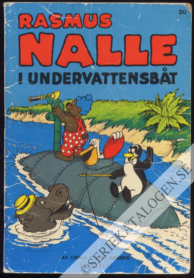 Framsida på Rasmus Nalle i undervattensbåt (1978)