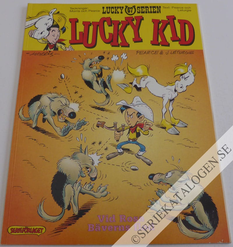 Framsida på Lucky Lukes äventyr #67 - Lucky Kid - Vid Rosa Bäverns flod (1995)