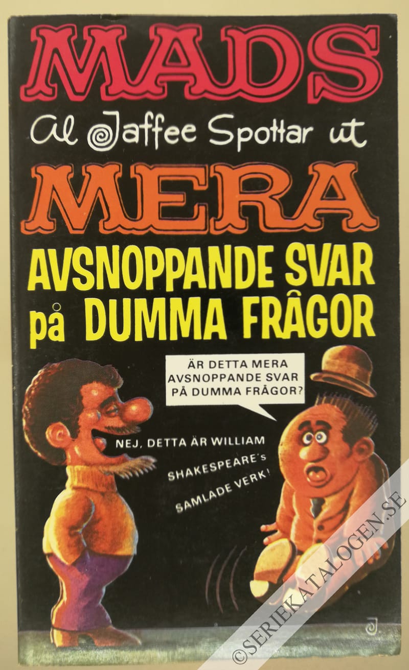 Framsida på MAD-pocket Mera avsnoppande svar på dumma frågor (1972)