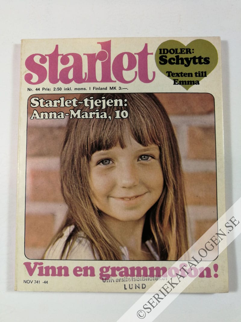 Framsida på Starlet #44 (1975)