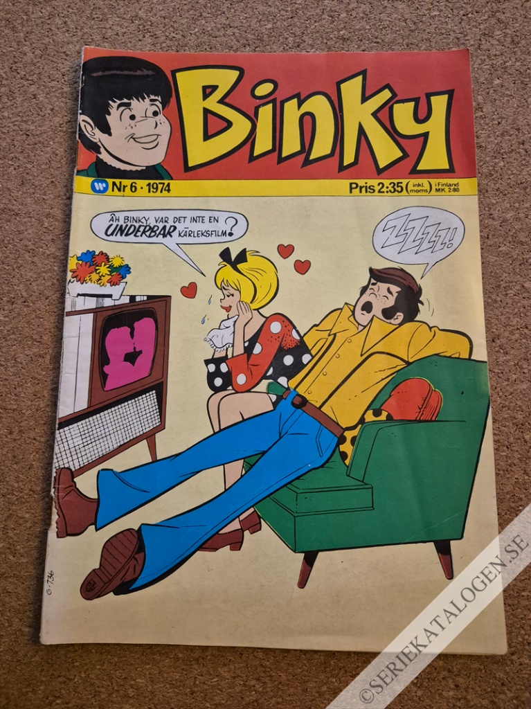 Framsida på Binky #6 (1974)