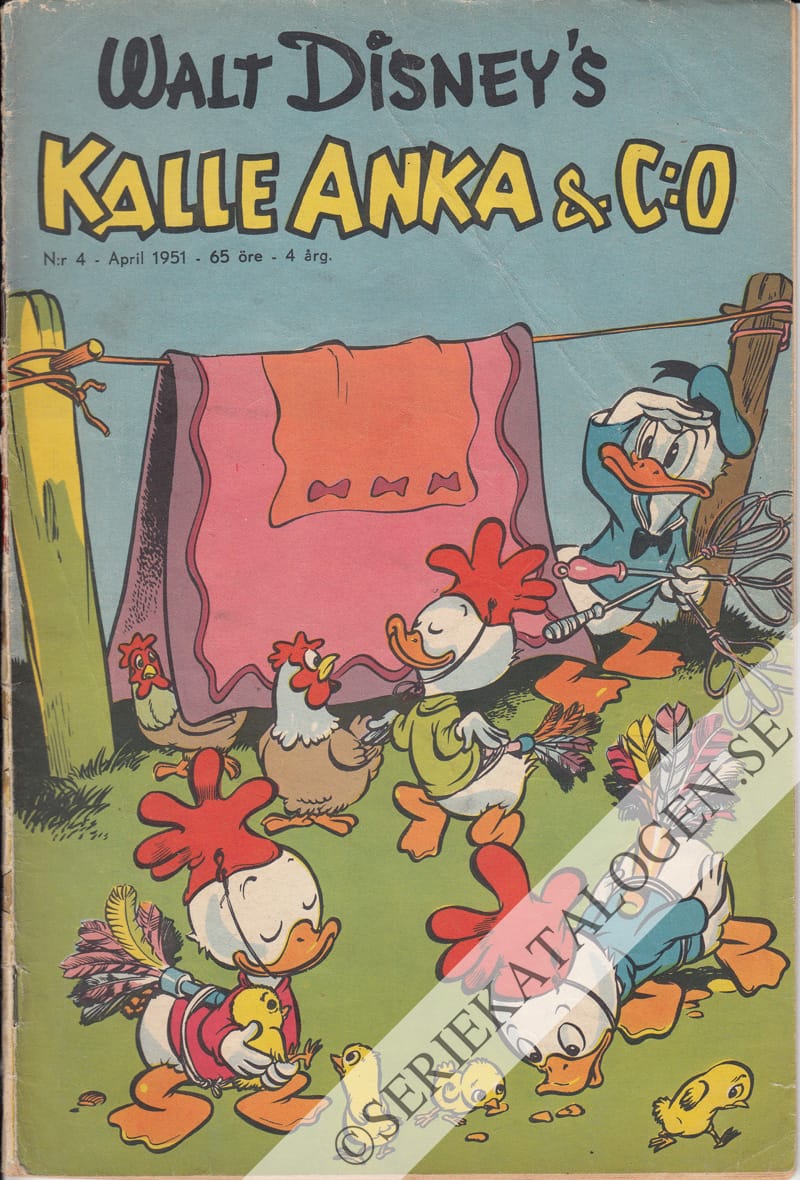 Framsida på Kalle Anka & C:o #4 (1951) (variant)
