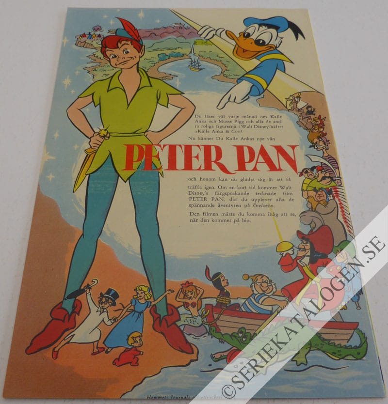 Baksida på Kalle Anka och Peter Pan (1953)