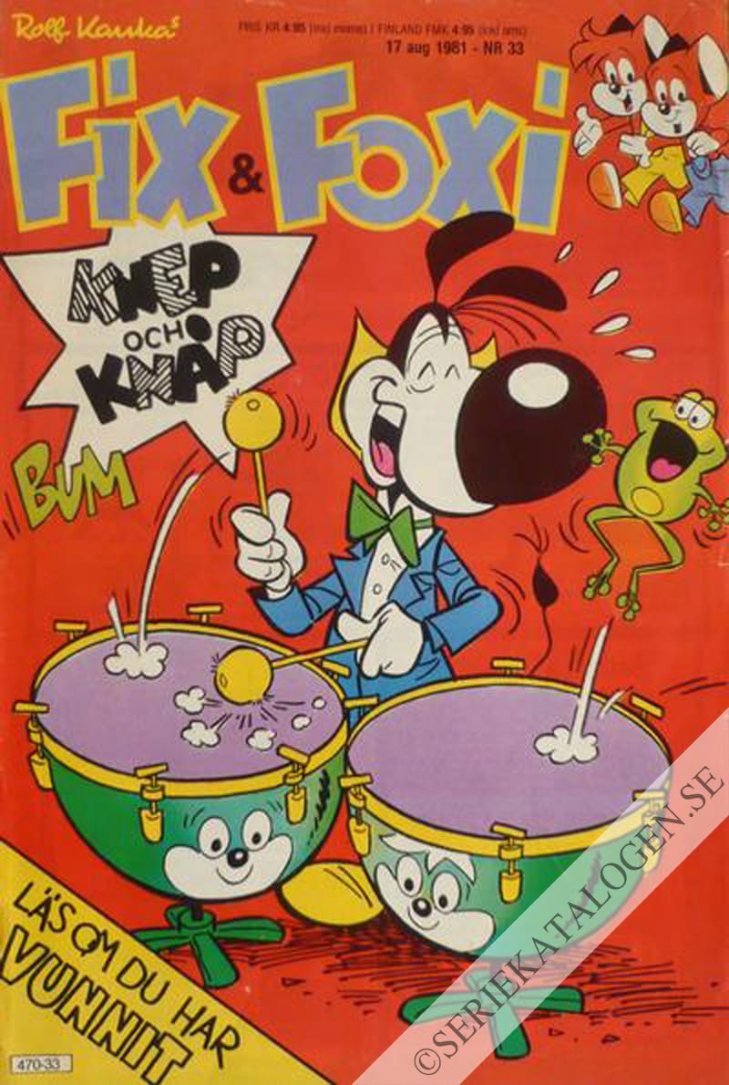 Framsida på Fix och Foxi #33 (1981)