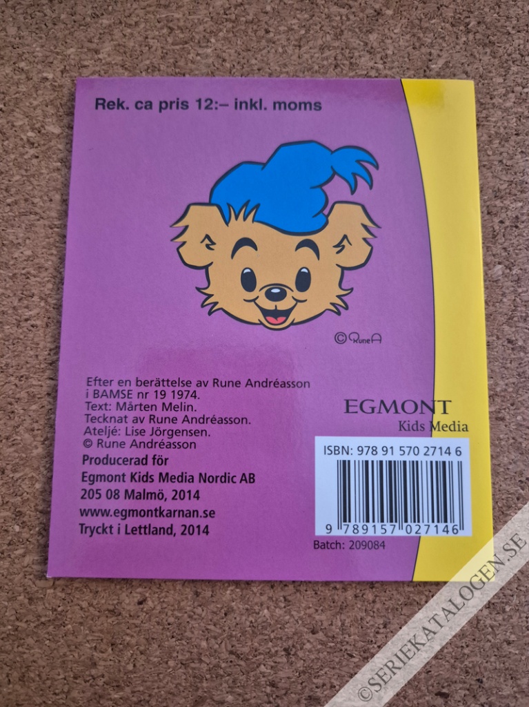 Baksida på Bamse i jättedalen (2014)