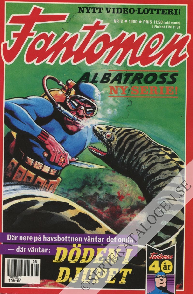 Framsida på Fantomen #8 (1990)