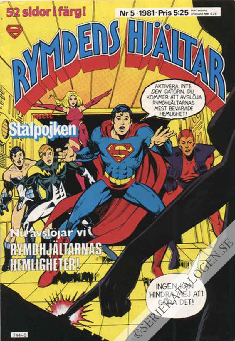 Framsida på Rymdens hjältar med Stålpojken #5 (1981)