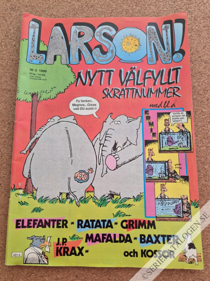 Framsida på Larson! #3 (1988)