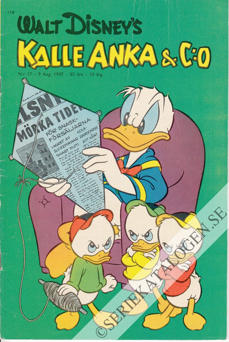 Framsida på Kalle Anka & C:o #17 (1957)