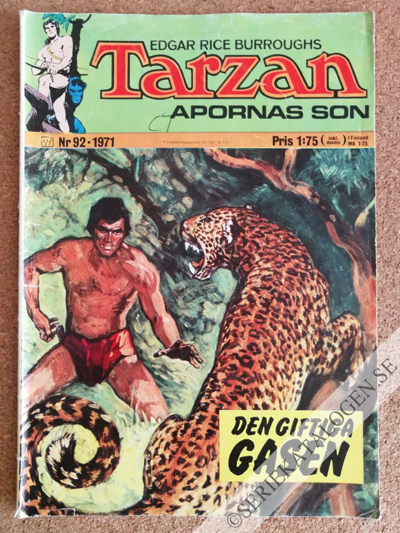 Framsida på Tarzan #92 (1971)