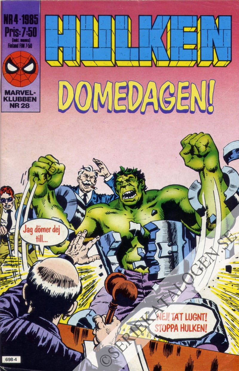 Framsida på Hulken #4 (1985)