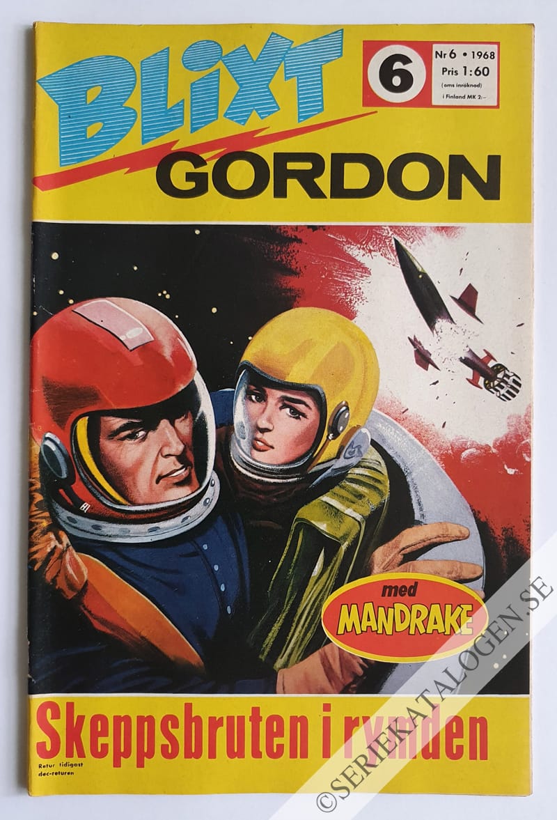 Framsida på Blixt Gordon #6 (1968)
