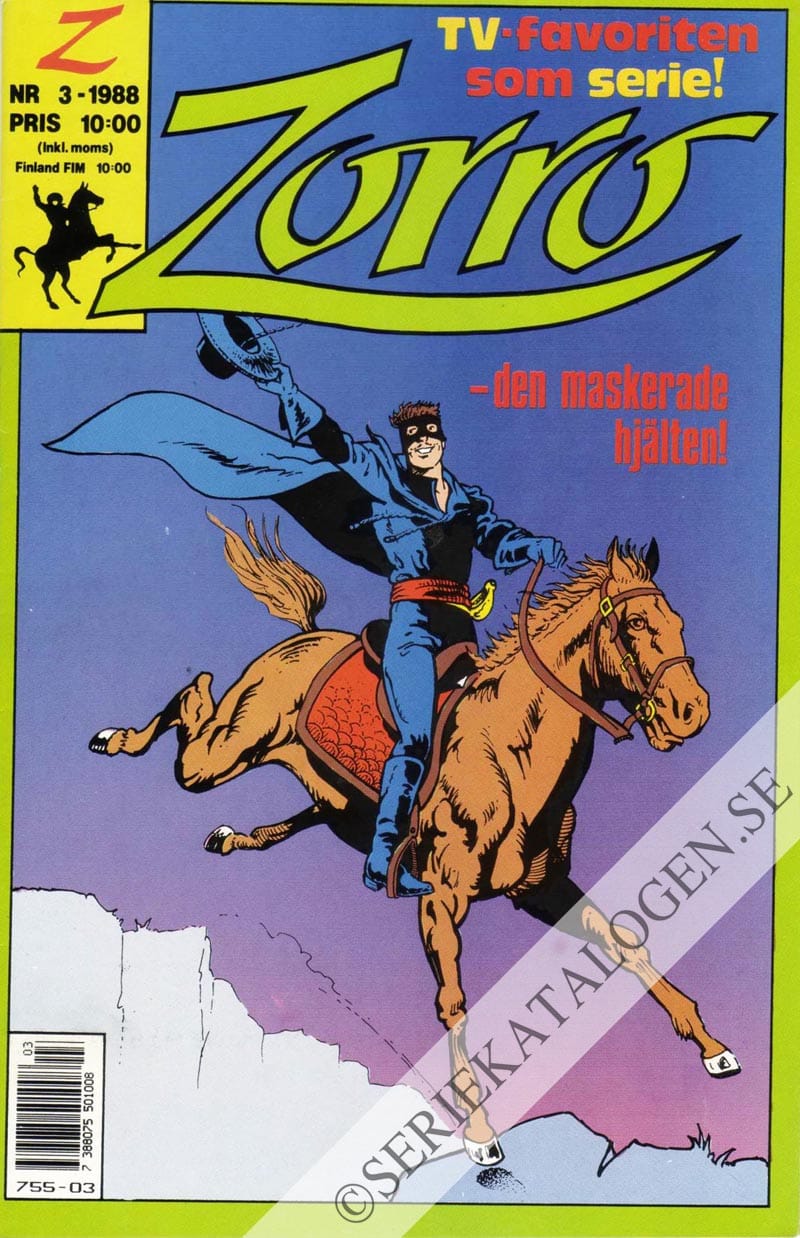 Framsida på Zorro #3 (1988)
