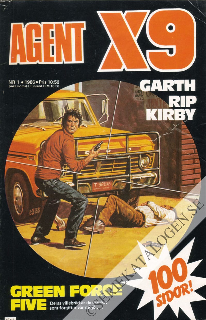 Framsida på Agent X9 #1 (1986)