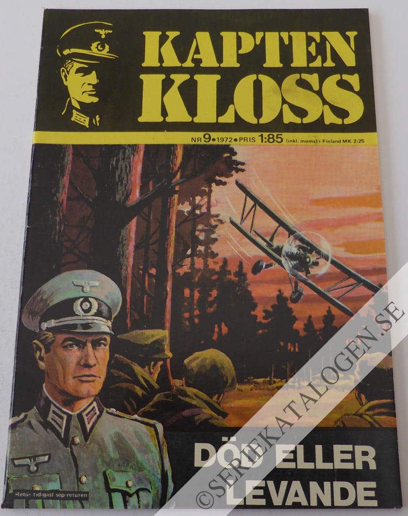 Framsida på Kapten Kloss #9 - Död eller levande (1972)