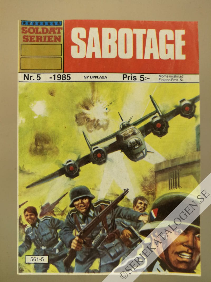 Framsida på Soldatserien #5 - Sabotage (1985)