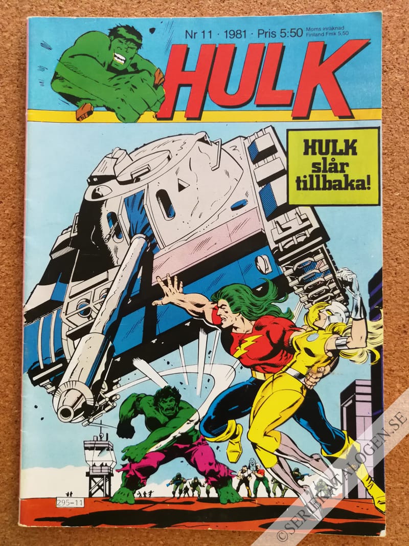 Framsida på Hulk #11 (1981)
