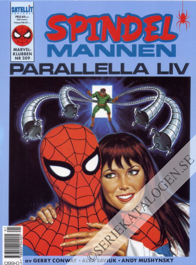 Framsida på Spindelmannens årsalbum Parallella liv (1991)