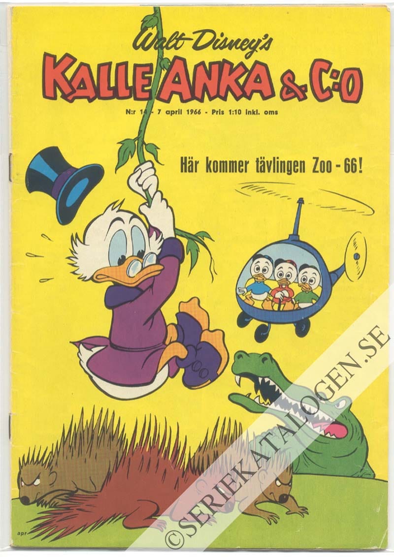 Framsida på Kalle Anka & C:o #14 (1966)