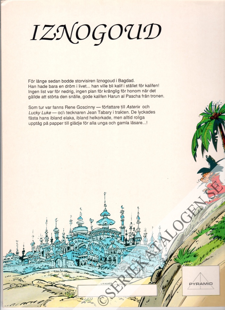 Baksida på Iznogoud och den felande fén (1992)
