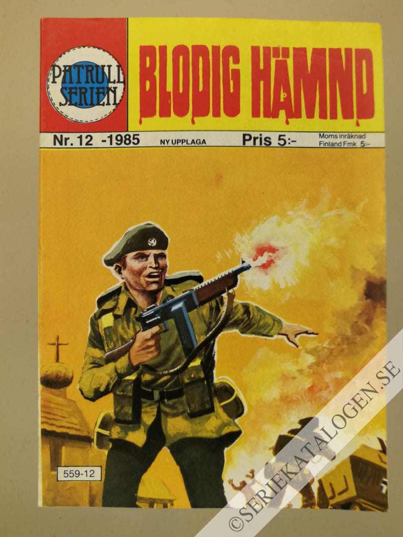 Framsida på Patrullserien #12 - Blodig hämnd (1985)
