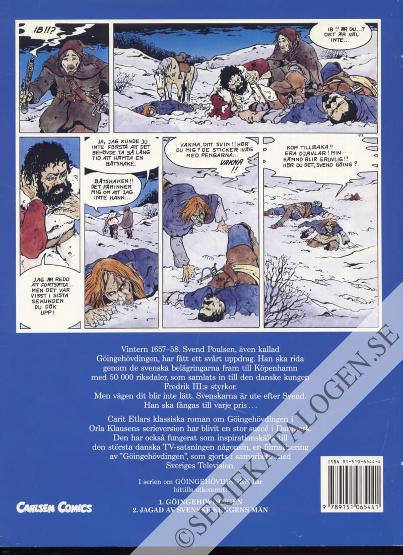Baksida på Jagad av svenske kungens män (1992)