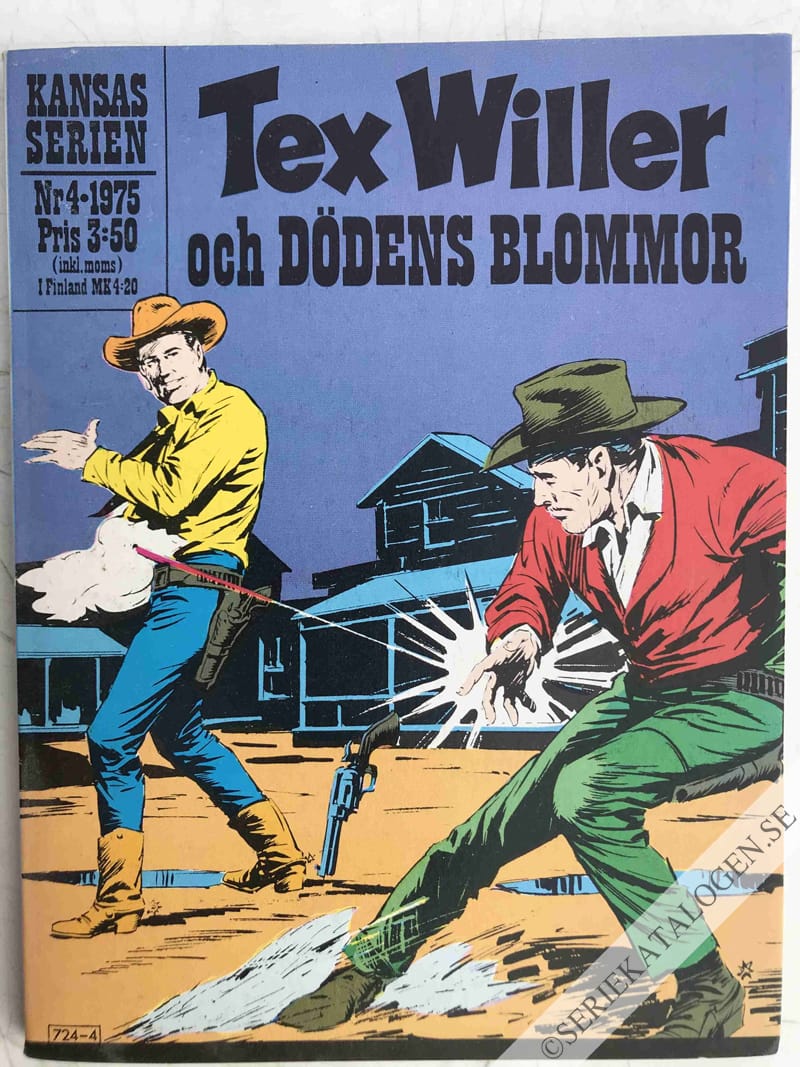 Framsida på Kansasserien Tex Willer och dödens blommor (1975)
