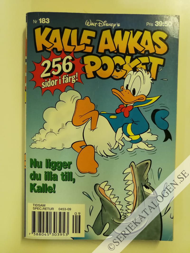 Framsida på Kalle Ankas pocket #183 - Nu ligger du illa till, Kalle! (1995)
