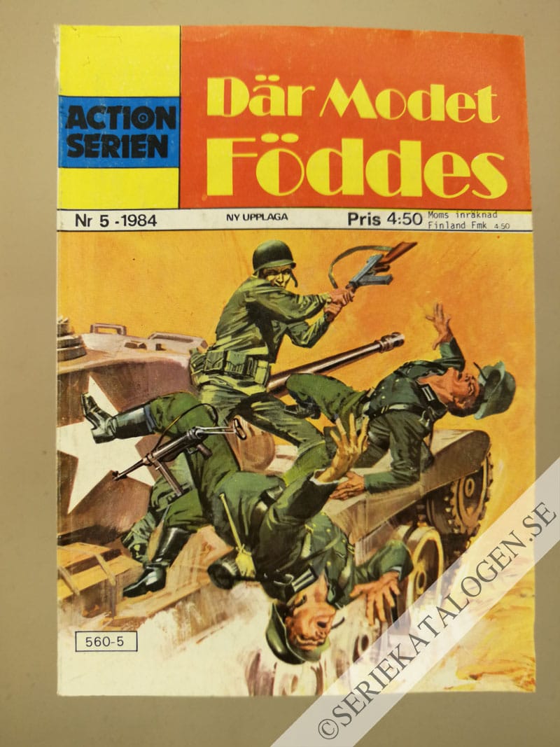 Framsida på Actionserien #5 - Där modet föddes (1984)