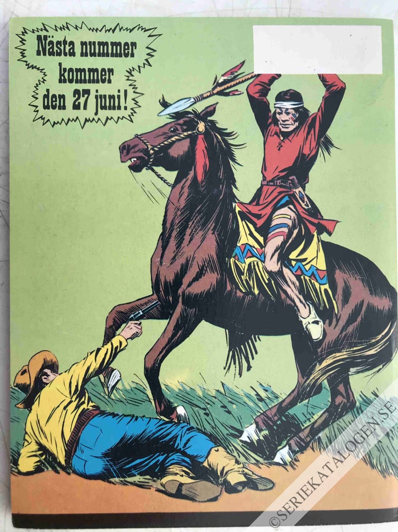 Baksida på Tex Willer i sheriffen från Durango (1975)