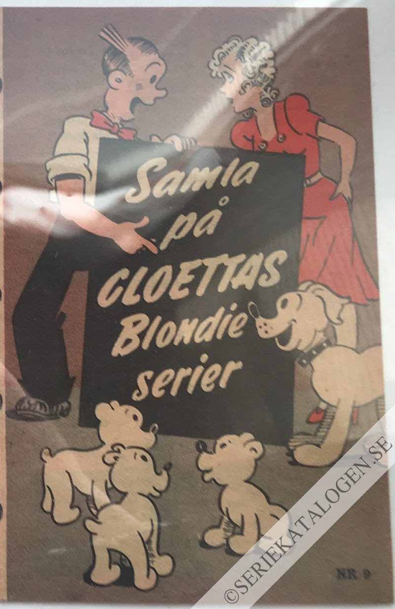 Framsida på Cloettas Blondie-serier På museum (19??)