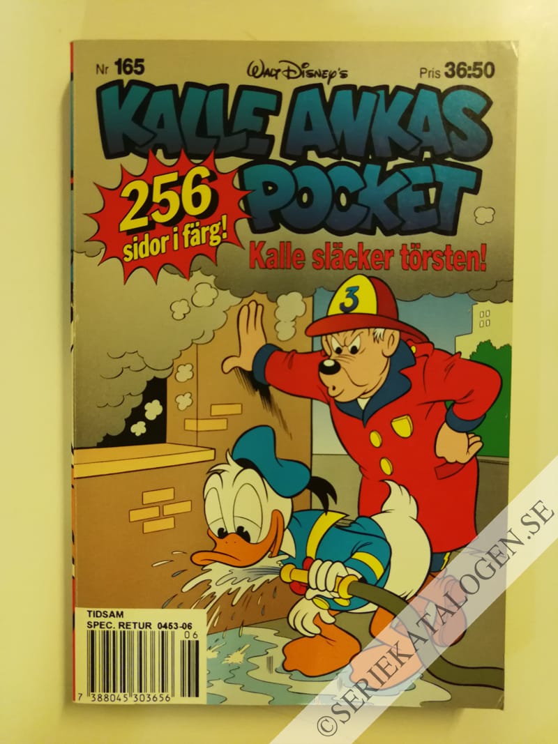 Framsida på Kalle Ankas pocket #165 - Kalle släcker törsten! (1994)