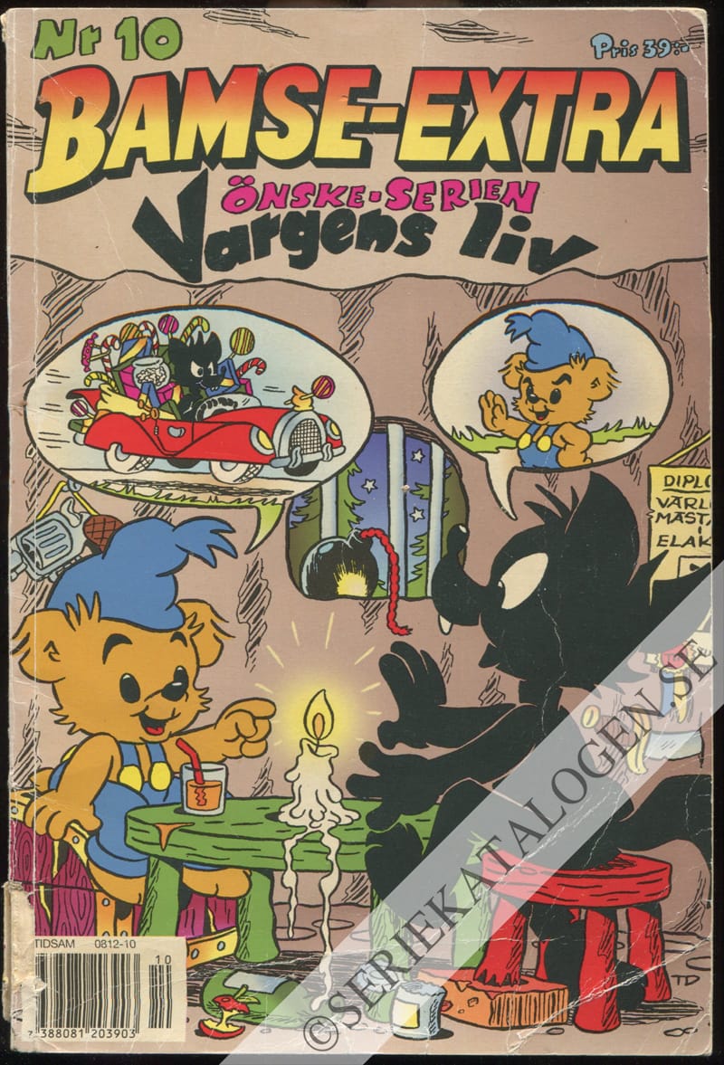 Framsida på Bamse-extra Vargens liv (1998)