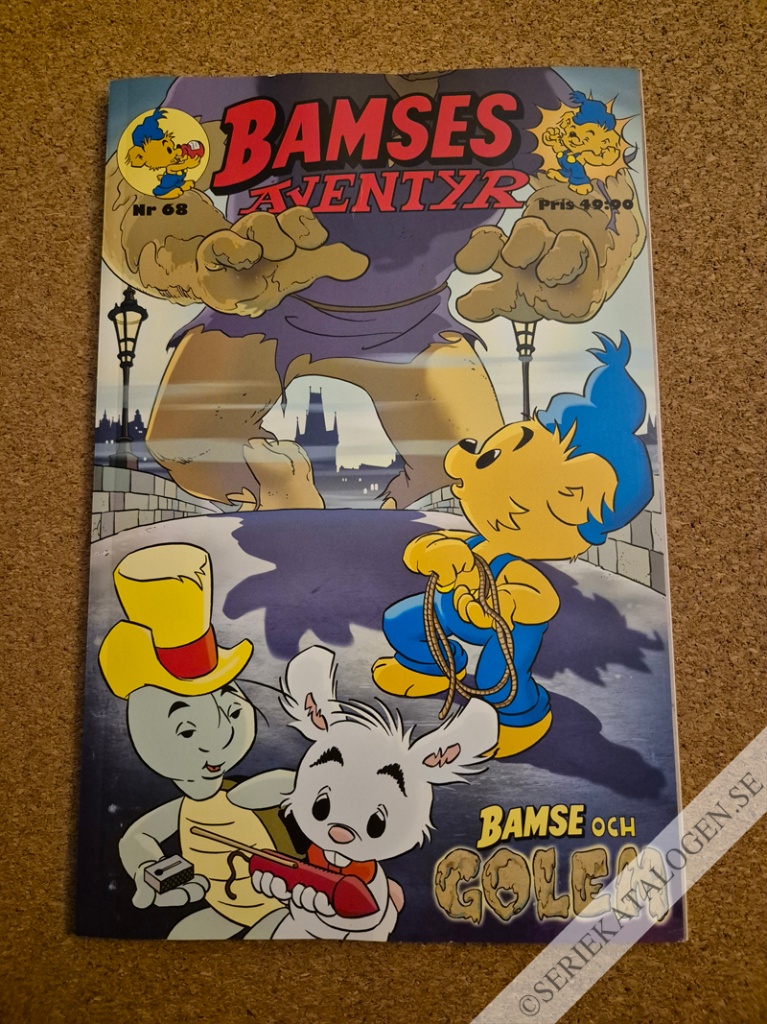 Framsida på Bamses äventyr Bamse och golem (2017)