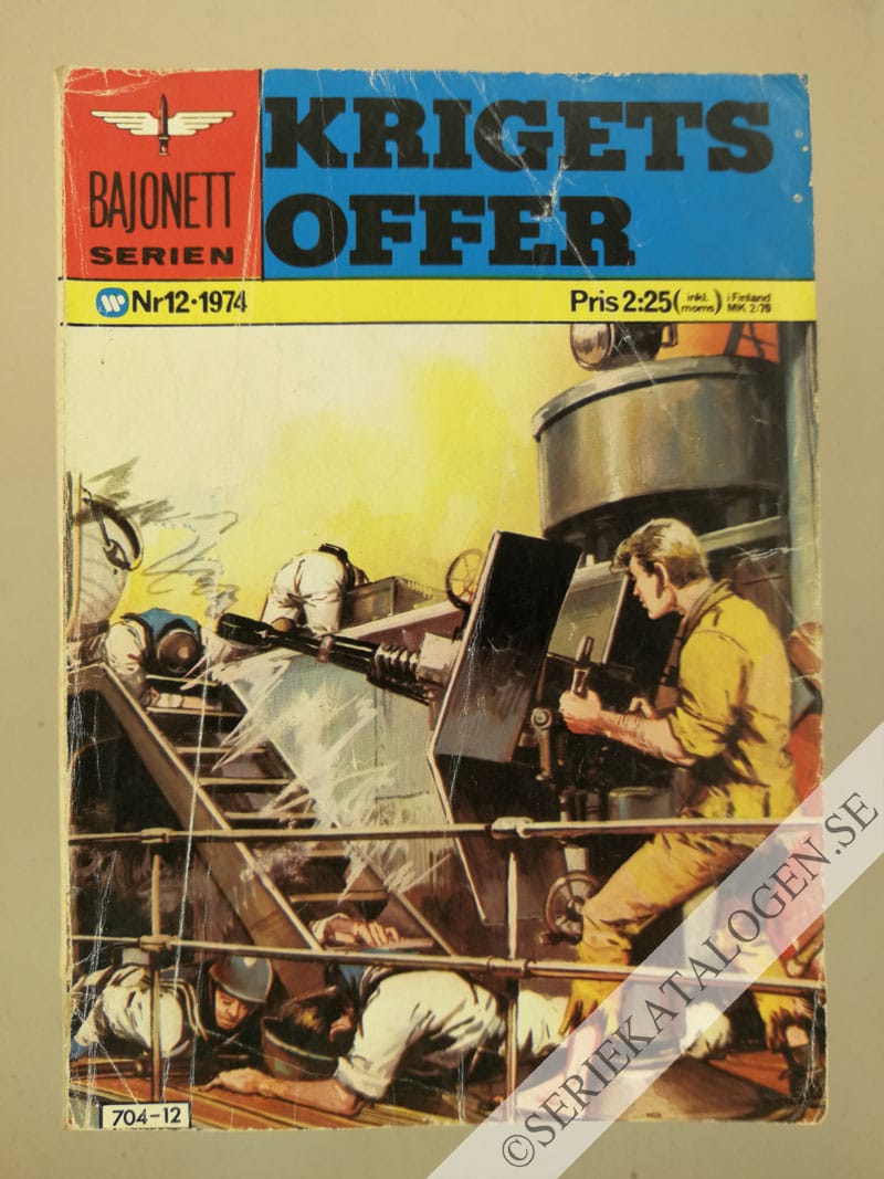 Framsida på Bajonettserien #12 - Krigets offer (1974)