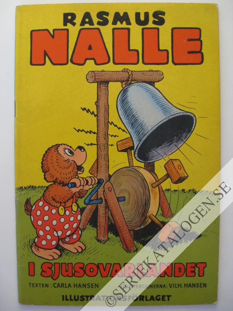 Framsida på Rasmus Nalle Rasmus Nalle i sjusovarlandet (1956)