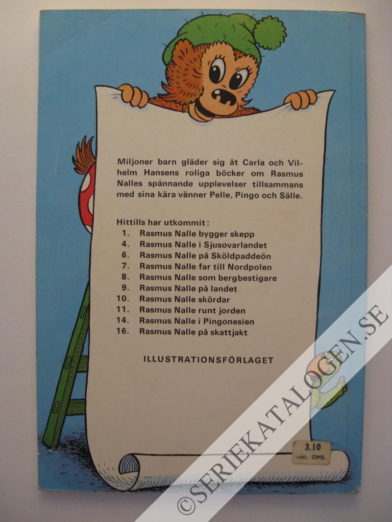 Baksida på Rasmus Nalle som bergsbestigare (1968)