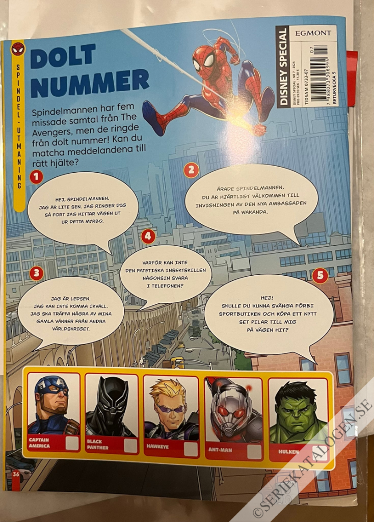 Baksida på Spider-Man (2024)