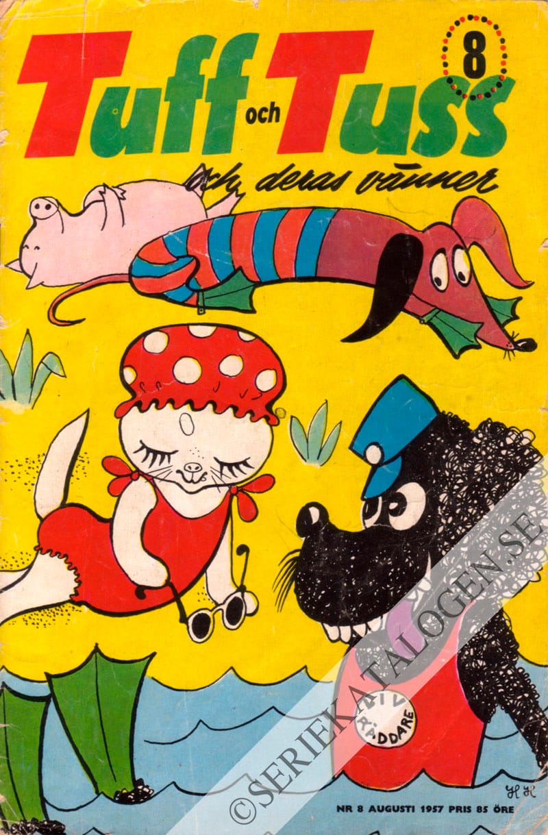 Framsida på Tuff och Tuss och deras vänner #8 (1957)