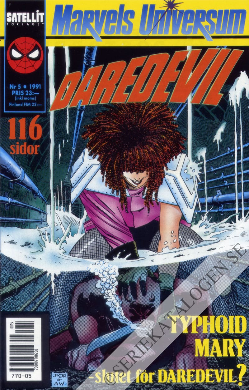 Framsida på Marvels universum #5 - Daredevil (1991)